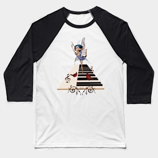 Fairy dancing on a piano Baseball T-Shirt